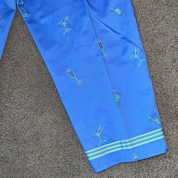 HOLLY LANE Cocktail Martini Cropped Pants Capris Petal Pushers - Royal Blue - 14 - Picture 8 of 14